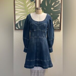 JONATHAN SIMKHAI LONG SLEEVE DENIM DRESS